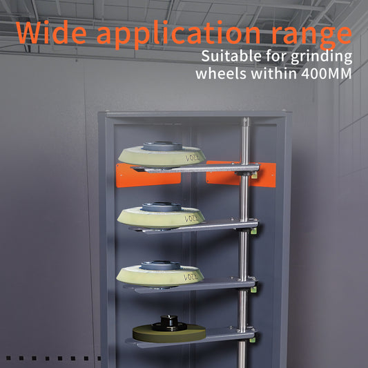 Anti-Tip Adjustable Grinding Wheel Rack - Fits ≤400mm Wheels